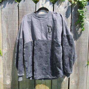 Disney Parks Disneyland Gray Sherpa Spirit Jersey Sweatshirt Size Medium